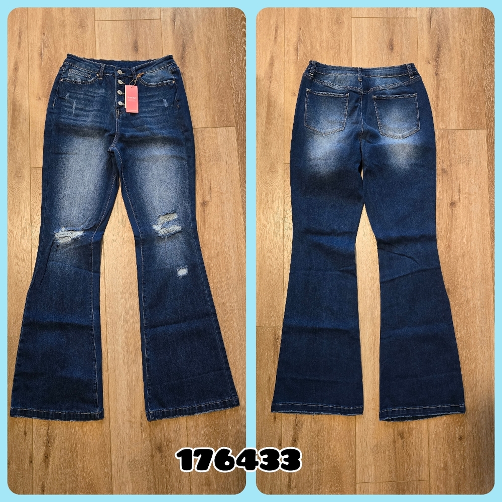 New Flamingo Ripped Flare Jeans